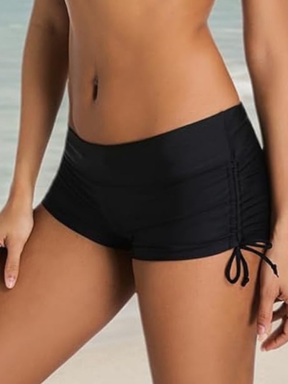 NWT Micosuza Classical Women Swim Boardshorts Beach Bottoms W Adjustable Ties XL